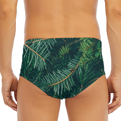 Christmas Tree Print Men's Triangle Swim Briefs