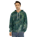 Christmas Tree Print Men's Velvet Pullover Hoodie