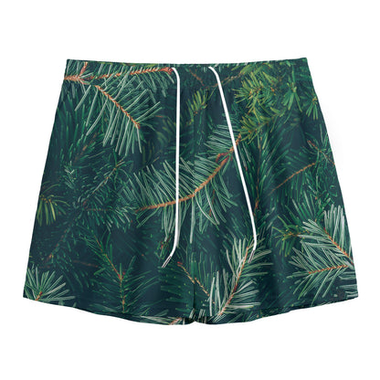 Christmas Tree Print Mesh Shorts