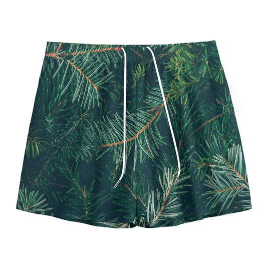 Christmas Tree Print Mesh Shorts