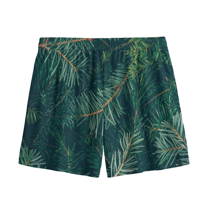 Christmas Tree Print Mesh Shorts