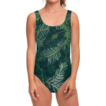 Christmas Tree Print One Piece Swimsuit