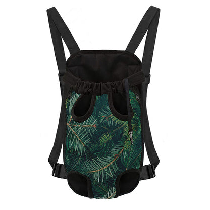 Christmas Tree Print Pet Carrier Backpack