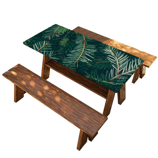 Christmas Tree Print Picnic Table Cover