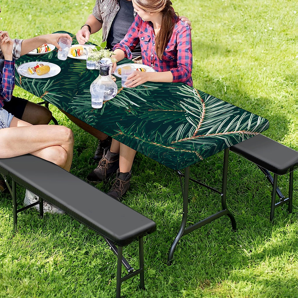 Christmas Tree Print Picnic Table Cover