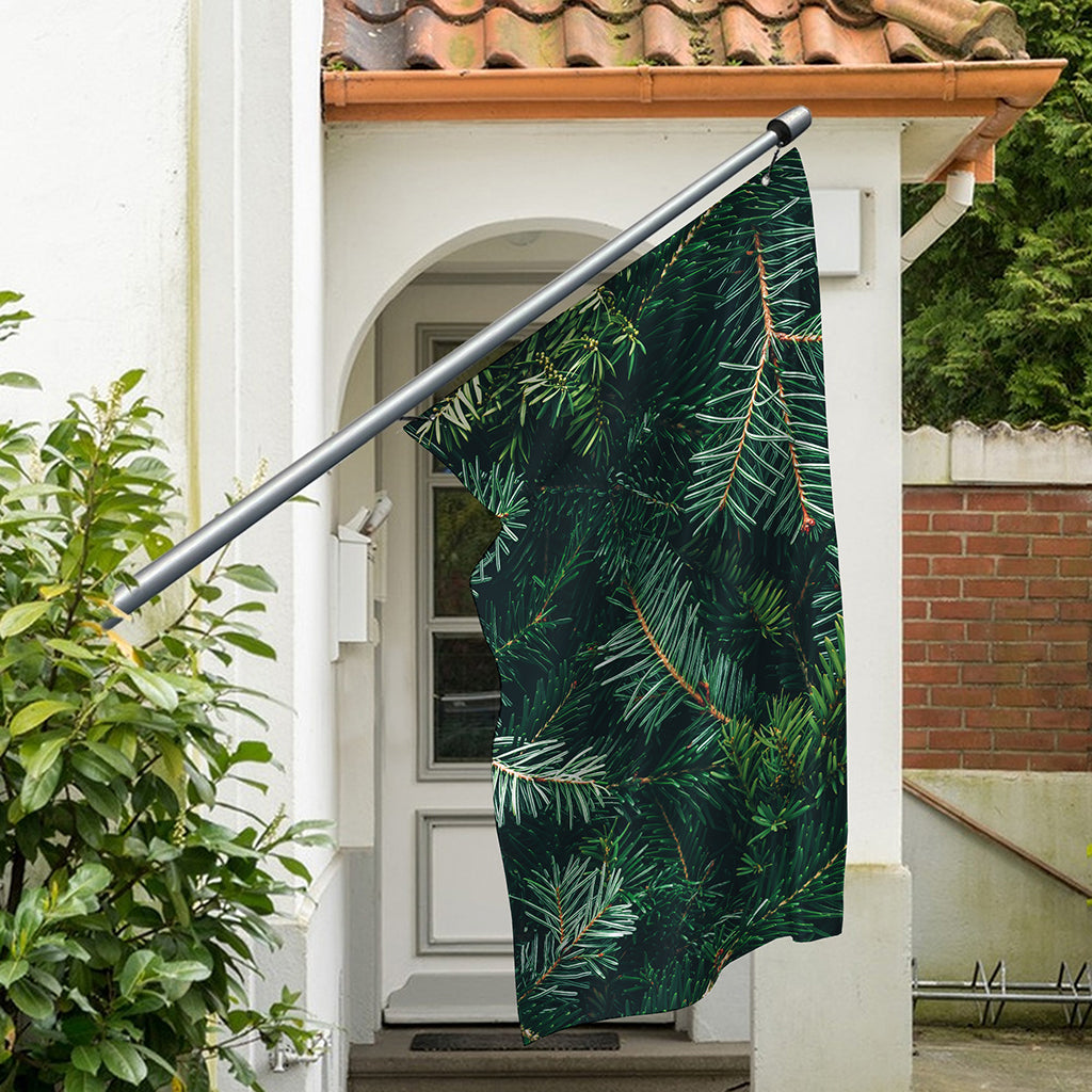 Christmas Tree Print Polyester Flag