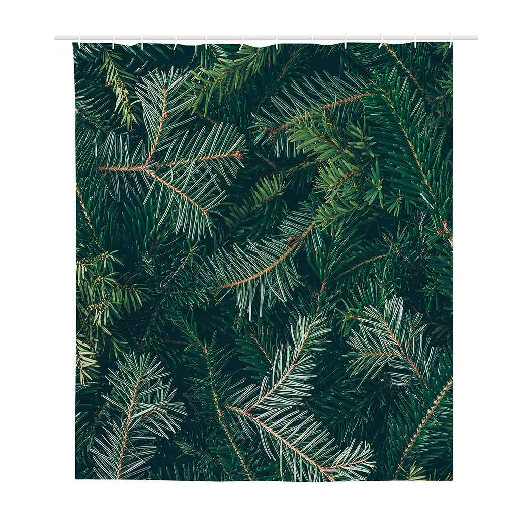 Christmas Tree Print Polyester Shower Curtain