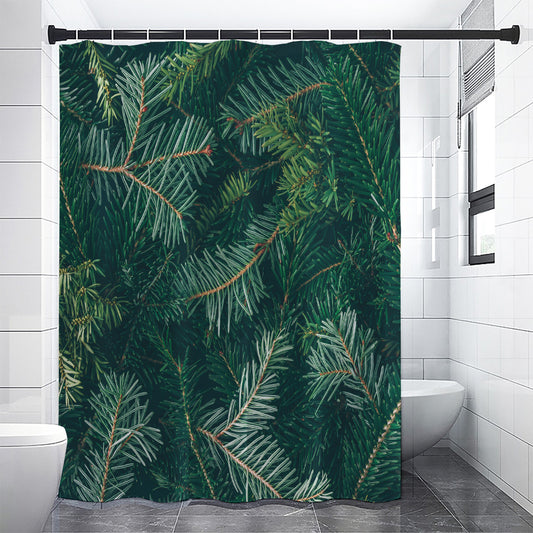 Christmas Tree Print Premium Shower Curtain