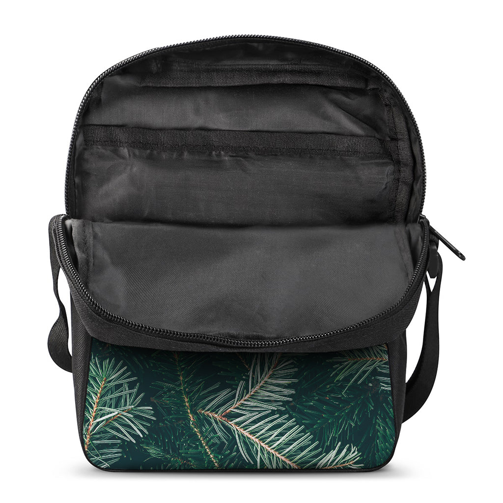 Christmas Tree Print Rectangular Crossbody Bag