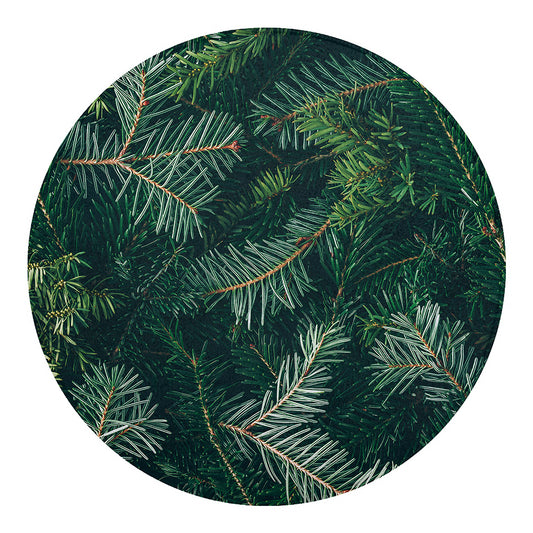 Christmas Tree Print Round Blanket