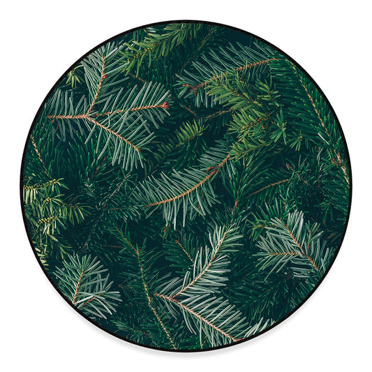 Christmas Tree Print Round Floor Mat
