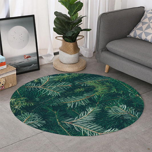 Christmas Tree Print Round Rug