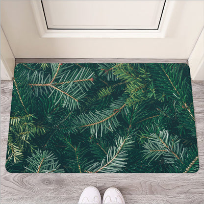 Christmas Tree Print Rubber Doormat