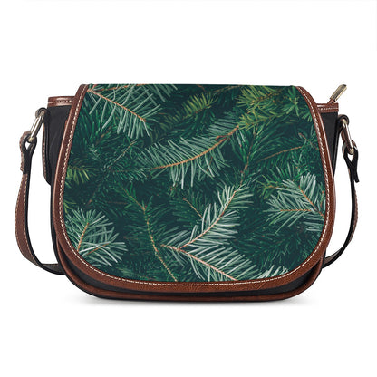 Christmas Tree Print Saddle Bag