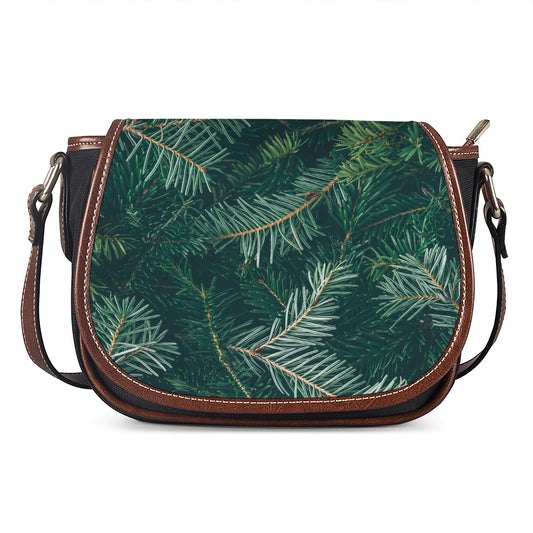 Christmas Tree Print Saddle Bag