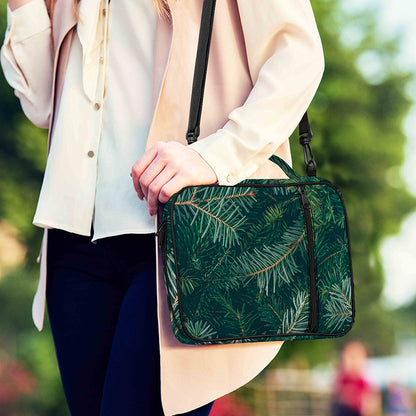 Christmas Tree Print Shoulder Strap Bible Bag