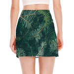 Christmas Tree Print Side Slit Mini Skirt