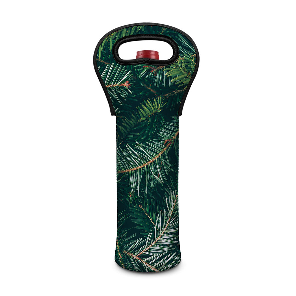 Christmas Tree Print Single Neoprene Wine Tote
