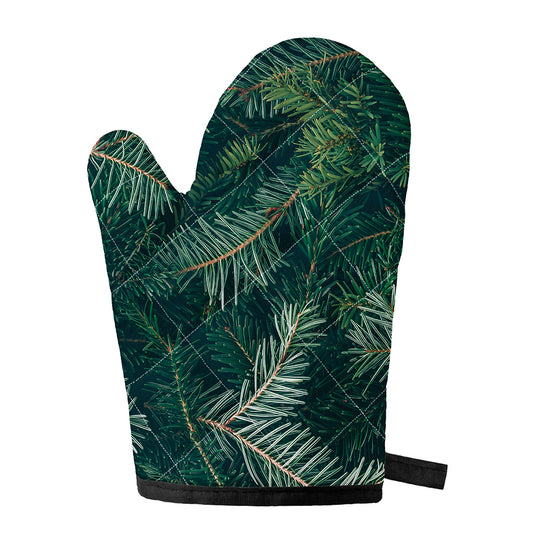 Christmas Tree Print Single Oven Mitt