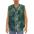 Christmas Tree Print Sleeveless Baseball Jersey