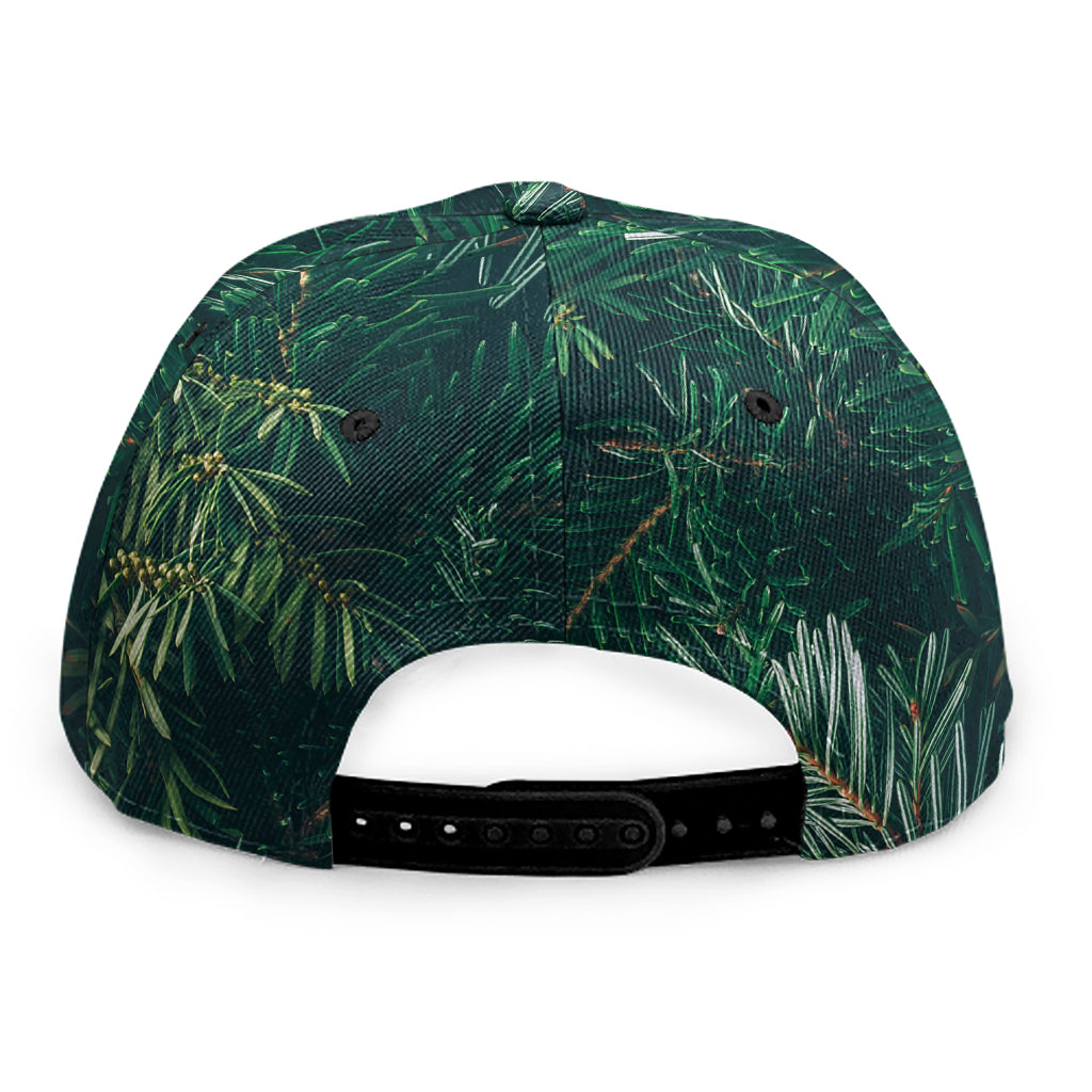 Christmas Tree Print Snapback Cap