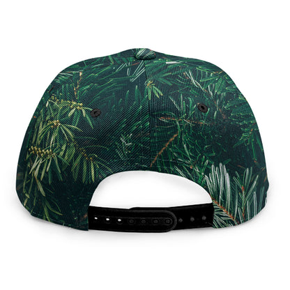 Christmas Tree Print Snapback Cap
