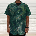 Christmas Tree Print Textured Short Sleeve Shirt