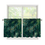 Christmas Tree Print Tier Curtains