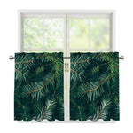Christmas Tree Print Tier Curtains