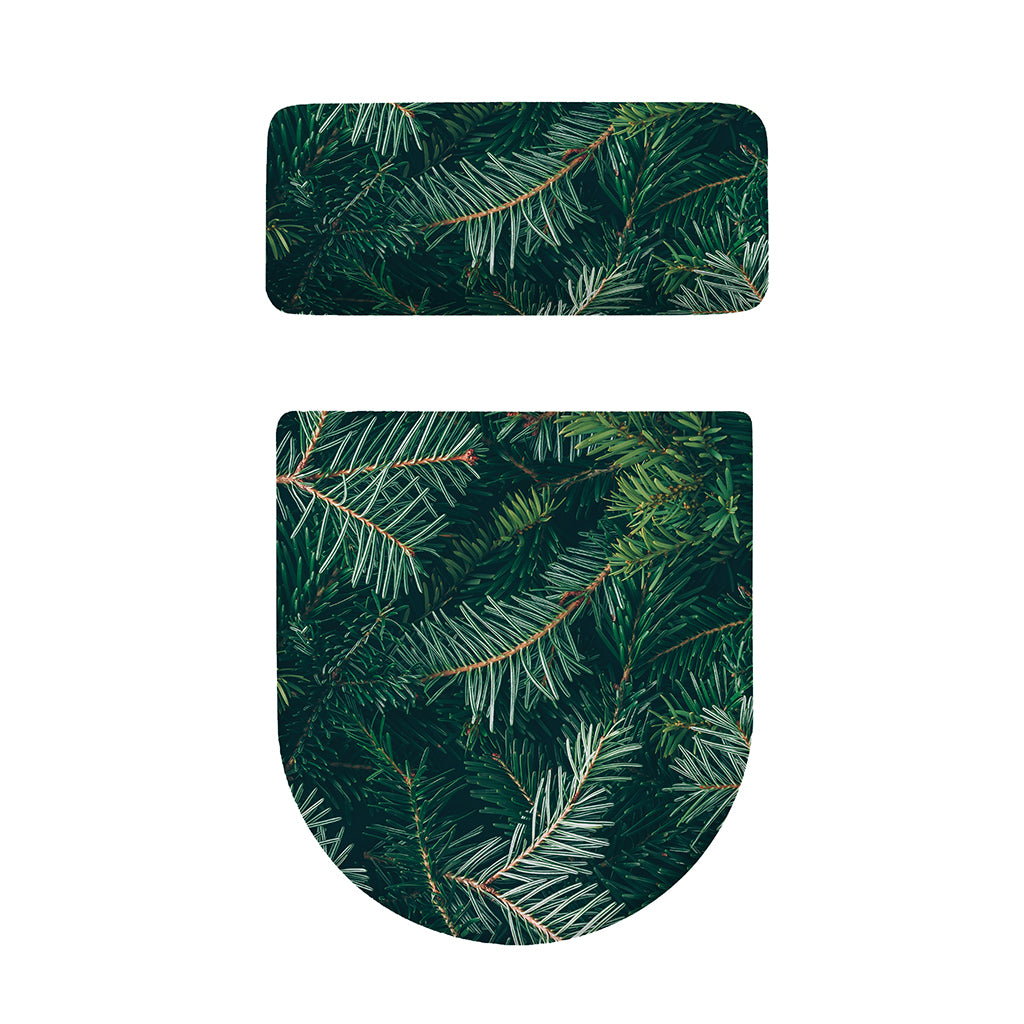 Christmas Tree Print Toilet Lid And Tank Cover Set