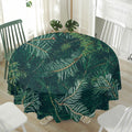 Christmas Tree Print Waterproof Round Tablecloth