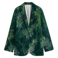 Christmas Tree Print Women's Cotton Blazer