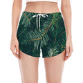 Christmas Tree Print Women's Split Running Shorts