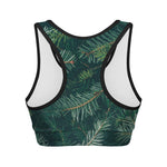 Christmas Tree Print Women's Sports Bra