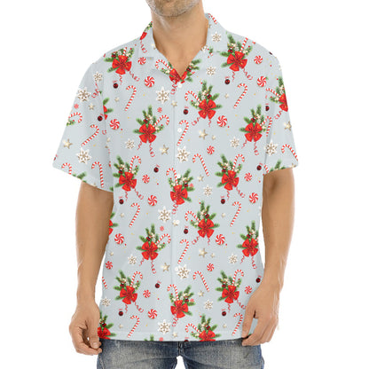 Christmas Winter Holiday Pattern Print Aloha Shirt