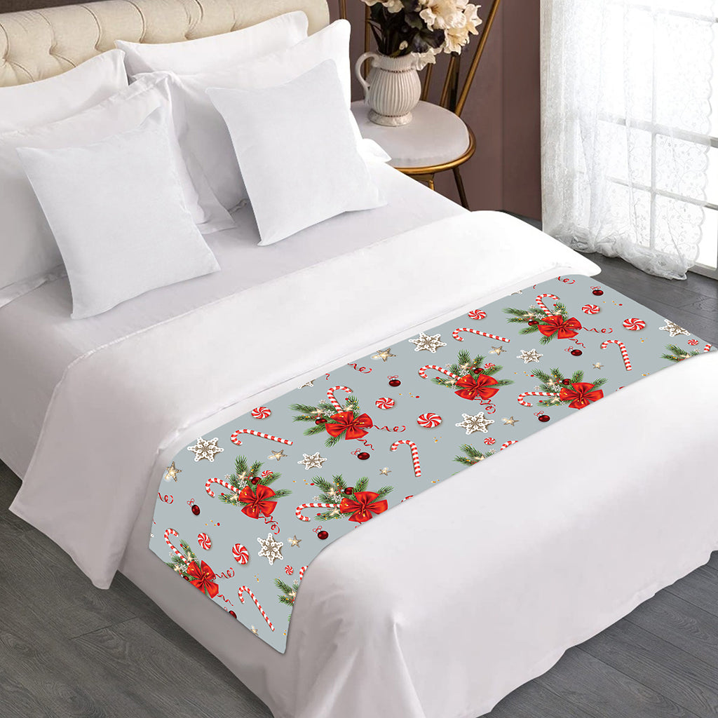 Christmas Winter Holiday Pattern Print Bed Runner
