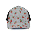 Christmas Winter Holiday Pattern Print Black Mesh Trucker Hat