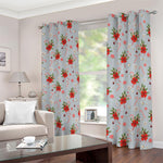 Christmas Winter Holiday Pattern Print Blackout Grommet Curtains