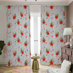 Christmas Winter Holiday Pattern Print Blackout Pencil Pleat Curtains