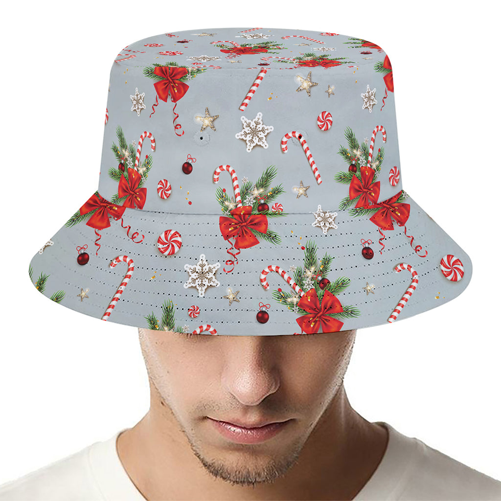Christmas Winter Holiday Pattern Print Bucket Hat
