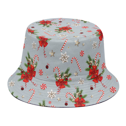 Christmas Winter Holiday Pattern Print Bucket Hat