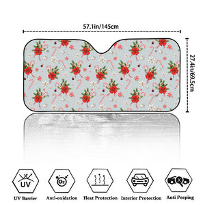 Christmas Winter Holiday Pattern Print Car Windshield Sun Shade