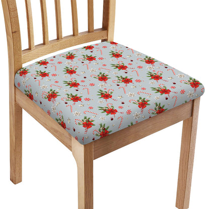 Christmas Winter Holiday Pattern Print Chair Cushion Cover