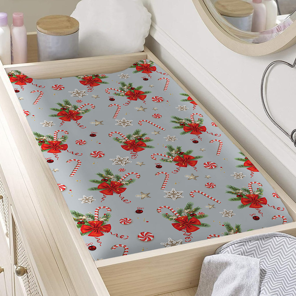 Christmas Winter Holiday Pattern Print Changing Pad Cover