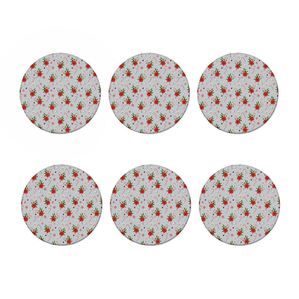Christmas Winter Holiday Pattern Print Coaster Set
