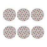 Christmas Winter Holiday Pattern Print Coaster Set