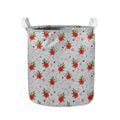 Christmas Winter Holiday Pattern Print Collapsible Laundry Basket