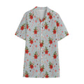 Christmas Winter Holiday Pattern Print Cotton Hawaiian Shirt