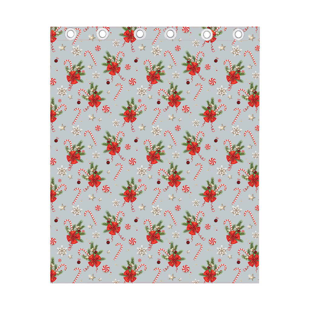 Christmas Winter Holiday Pattern Print Curtain