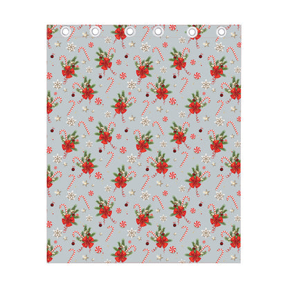 Christmas Winter Holiday Pattern Print Curtain